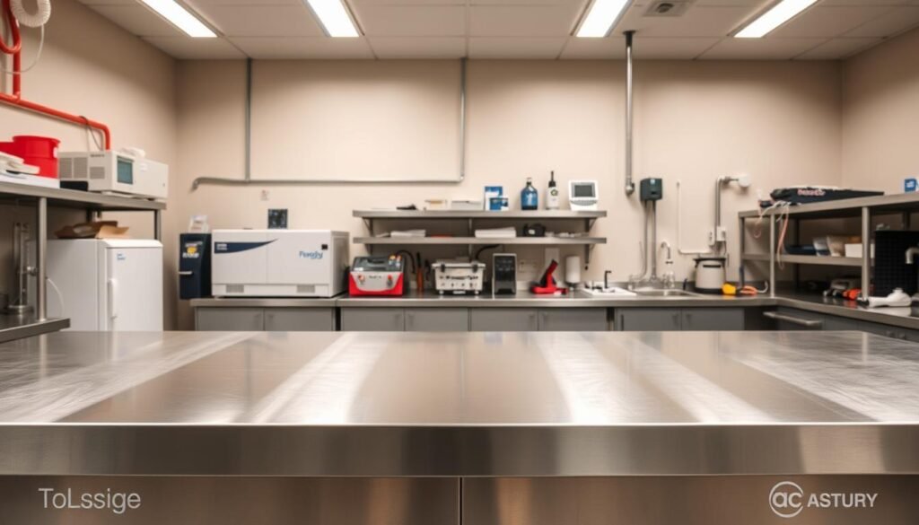Aço inox na construção civil como bancadas otimizam espaços técnicos e operacionais