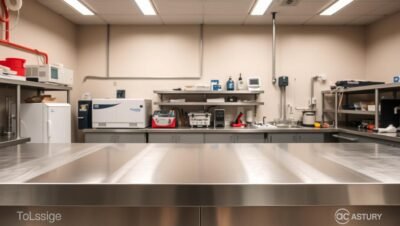 Aço inox na construção civil como bancadas otimizam espaços técnicos e operacionais