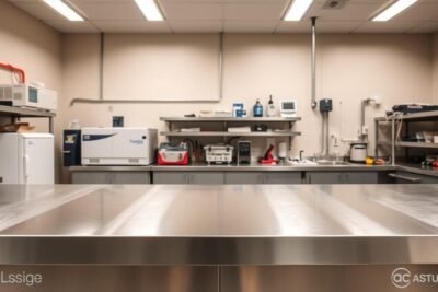 Aço inox na construção civil como bancadas otimizam espaços técnicos e operacionais